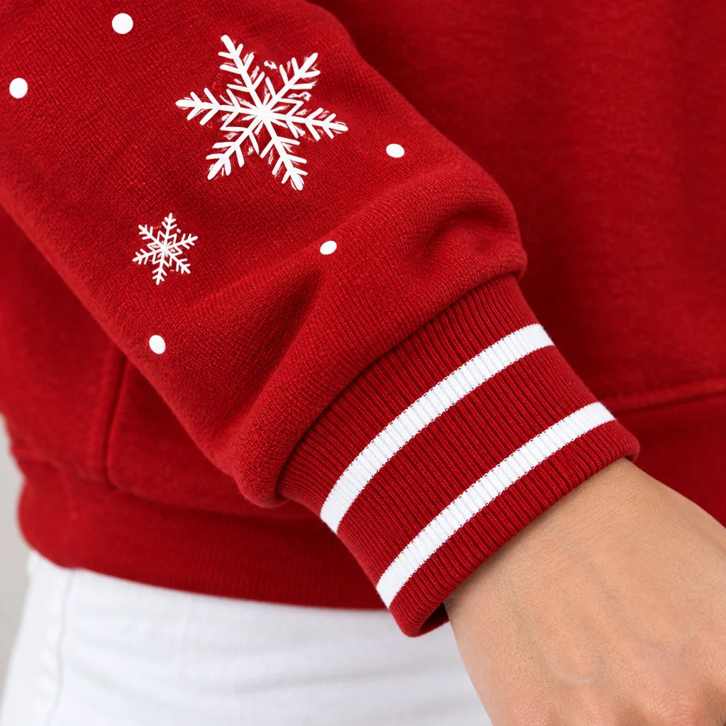 Cardydony Women's Christmas Print Crew Neck Long Sleeve Casual Sweatshirt