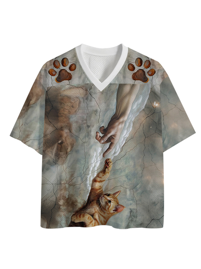 Cardydony Men's Creation Of Cat Mesh Jersey