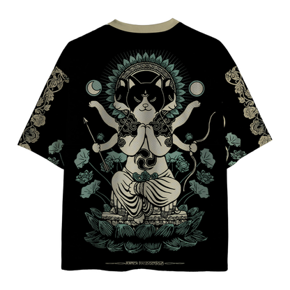 Cardydony Men's Cat Deity Lotus Mesh Jersey