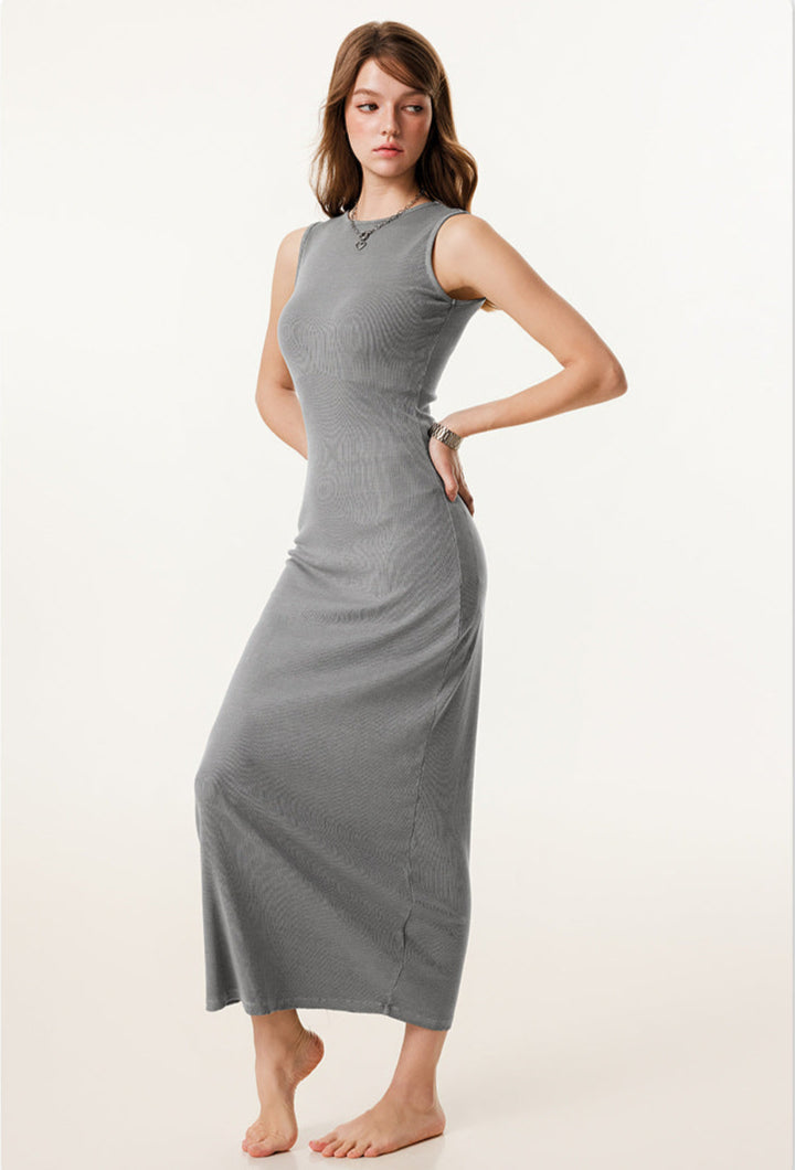 Cardydony Women's Bodycon Maxi Dress | Sleeveless Cotton Blend