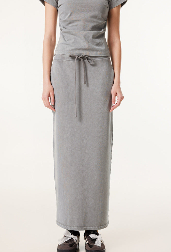 Cardydony Women's Washed Denim Maxi Dress | Vintage Streetwear Style