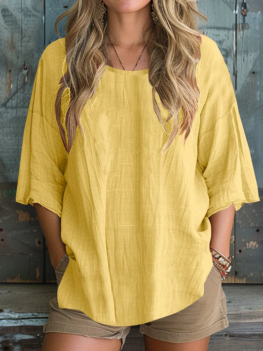 Cardydony Vintage Elegant Art Linen T-shirt