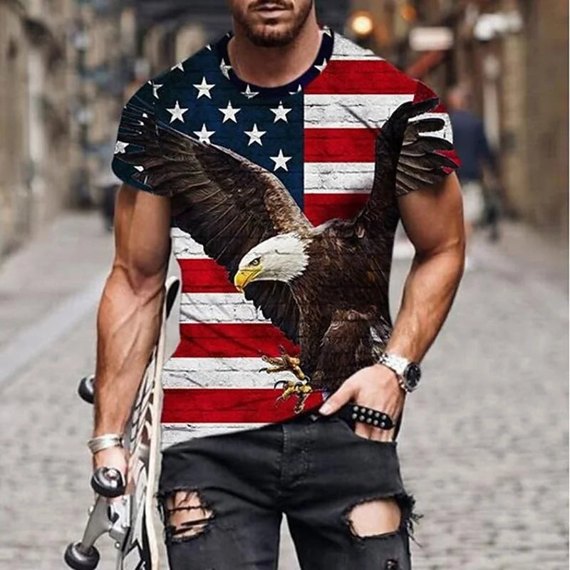 Cardydony Men's Patriot Patriotic Veteran Graphic T-shirt