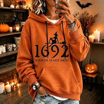 Cardydony Women's Retro Halloween Print Comfortable Warm Hoodie
