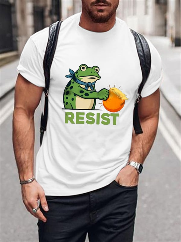 Cardydony Men's Fdt Frog Retro Art Print T-shirt