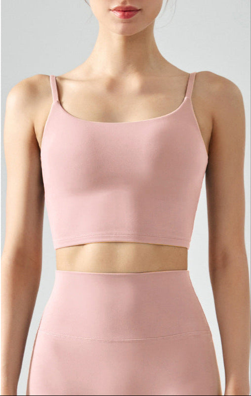 Cardydony Women's Seamless Yoga Tank Top | Cropped Cami with Square Neck & Chest Pads
