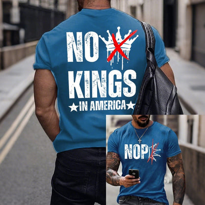 Cardydony Men's No King Print Casual T-shirt