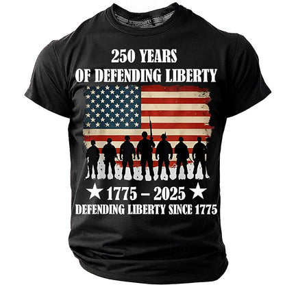 Cardydony Men's 250 Years Of Defending Liberty 1775 2025 T Shirt