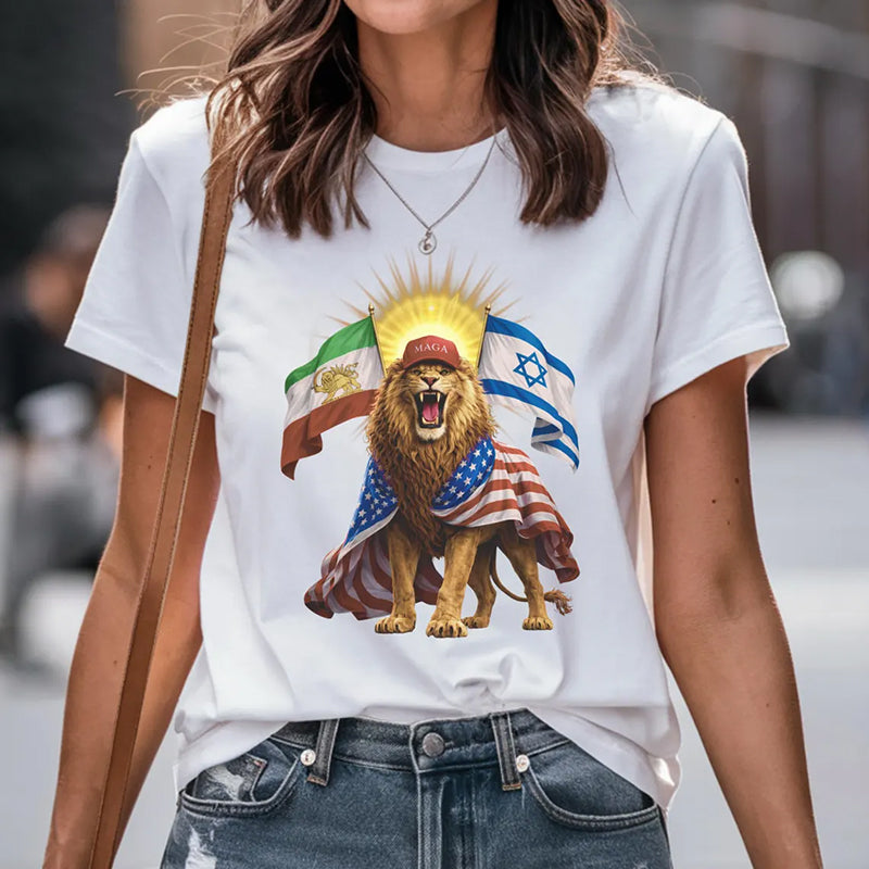 Cardydony Women's Stand With Iran Inspired Short Sleeve T-shirt