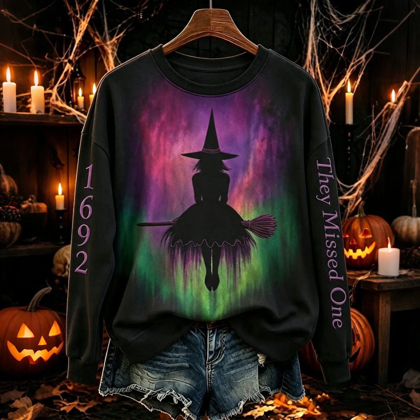 Cardydony 1692 They Missed One Halloween Women's Crew Neck Sweatshirt
