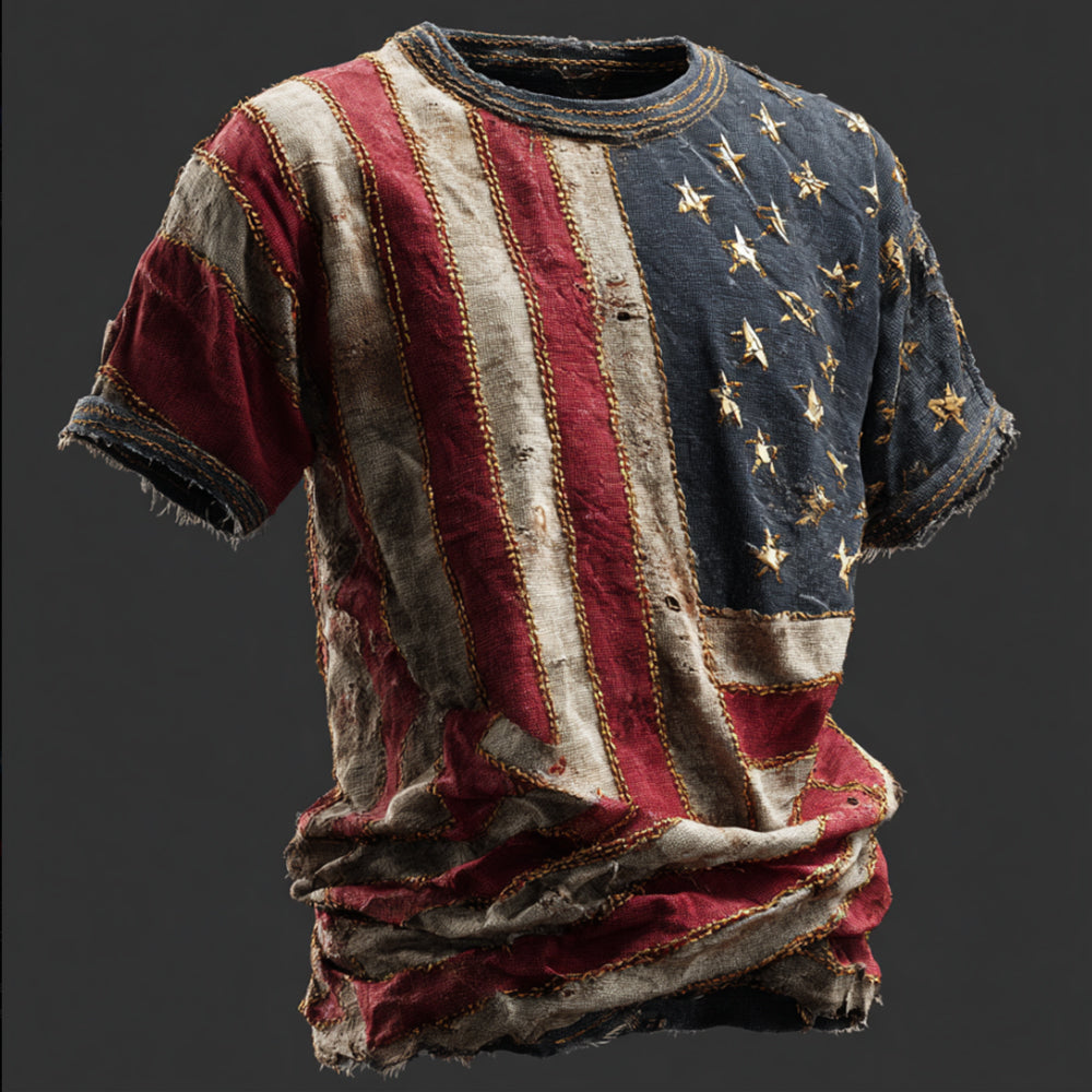 Cardydony Men's Casual America's 250th Anniversary Pattern T Shirt