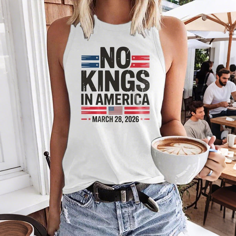 Cardydony Retro No Kings In America March 28 2026 Print Tops Tank