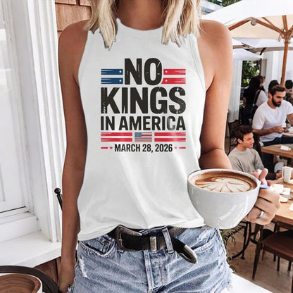 Cardydony Retro No Kings In America March 28 2026 Print Tops Tank