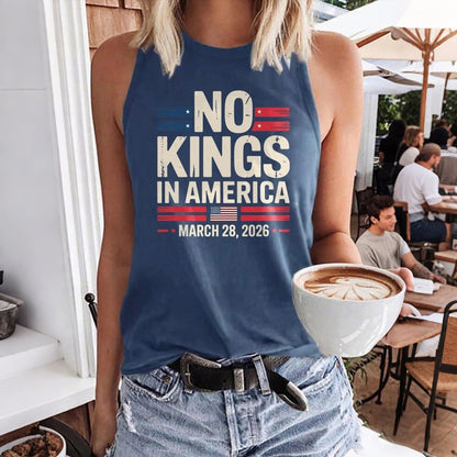 Cardydony Retro No Kings In America March 28 2026 Print Tops Tank