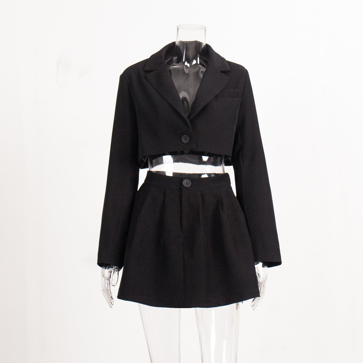 Cardydony Women's Chic Power Suit Ensemble: Y2K Blazer & Mini Skirt Set
