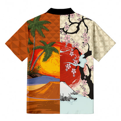 Cardydony Mauna Kea And Fuji Mountains Hawaiian Shirt