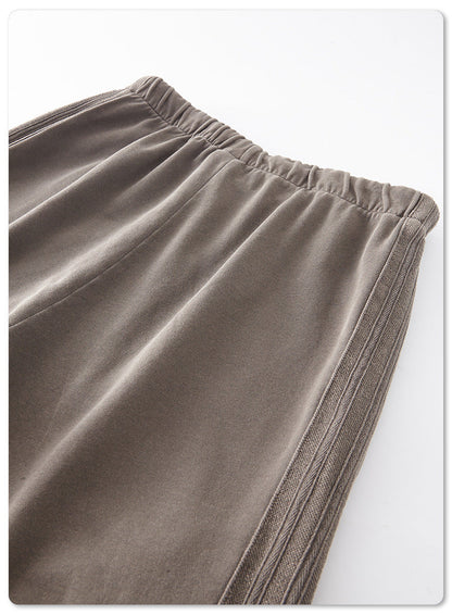 Cardydony Women's Vintage Wash Track Pants | Loose Straight Athletic Pants