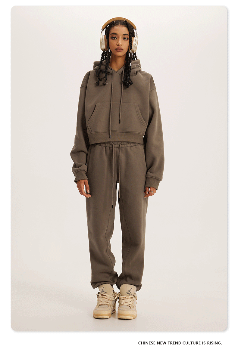 Cardydony Women's Essential Classic Cropped Pullover Hoodie Collection