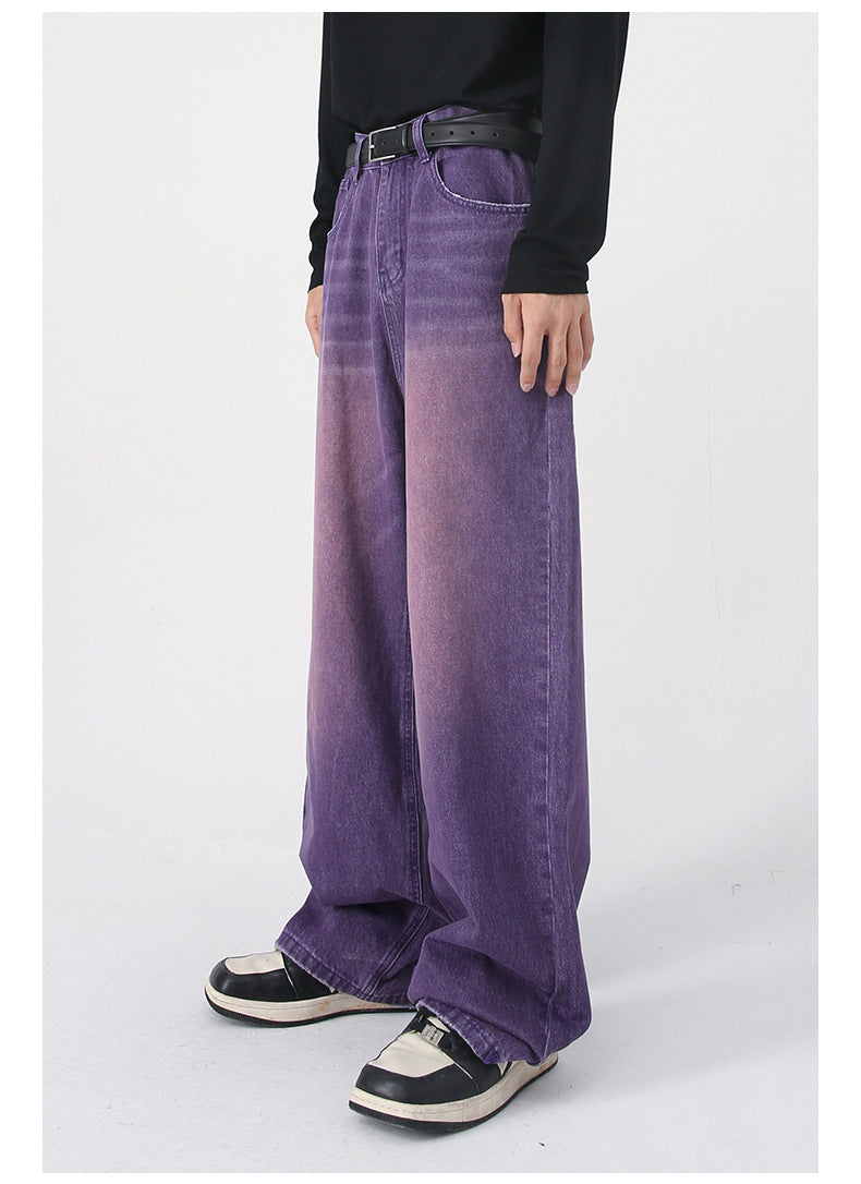Cardydony Vibrant Vintage Washed Wide-Leg Jeans