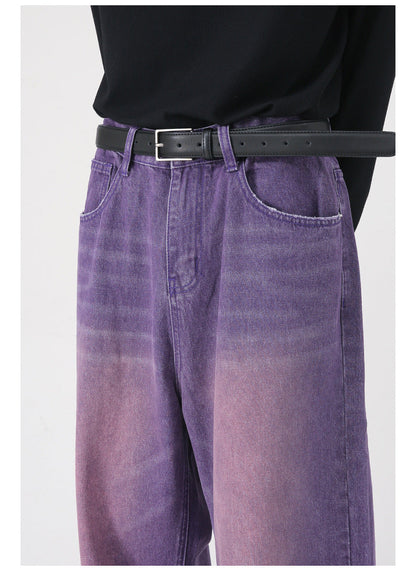 Cardydony Vibrant Vintage Washed Wide-Leg Jeans
