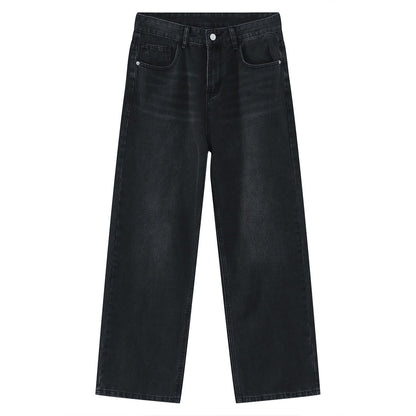 Cardydony Vibrant Vintage Washed Wide-Leg Jeans