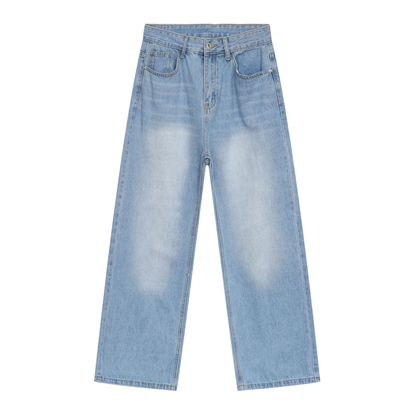 Cardydony Vibrant Vintage Washed Wide-Leg Jeans