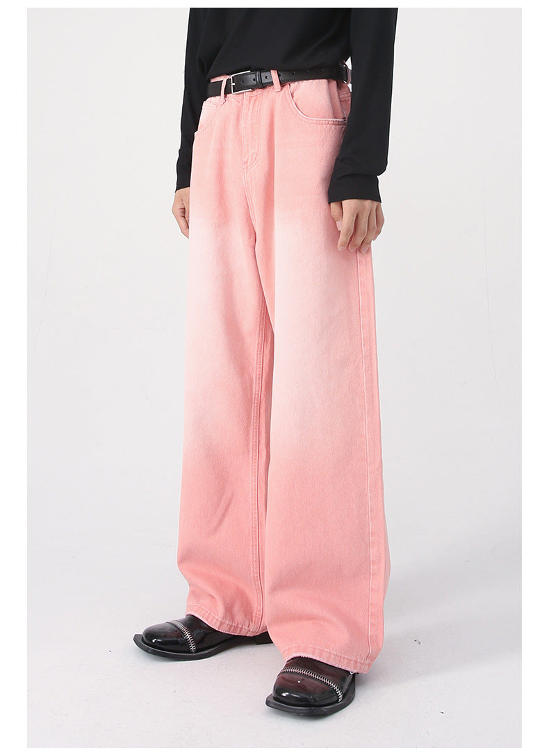 Cardydony Vibrant Vintage Washed Wide-Leg Jeans