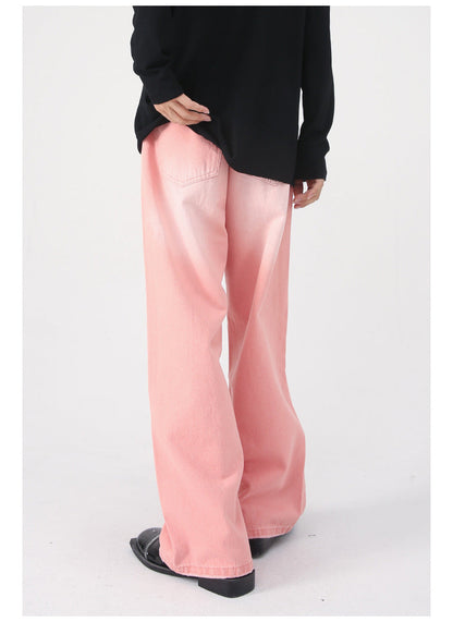 Cardydony Vibrant Vintage Washed Wide-Leg Jeans