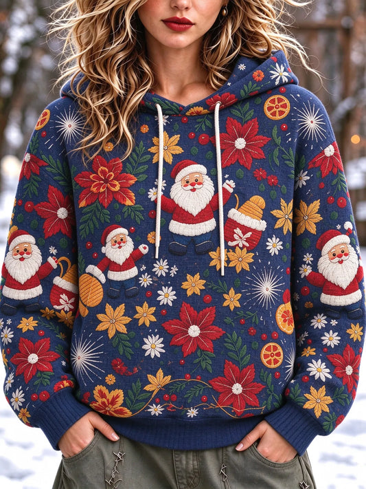 Cardydony Women's Christmas Print Sweatshirt Hoodie