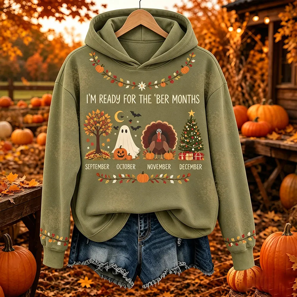 Cardydony Women's I'm Ready For The 'ber Months Print Hoodie