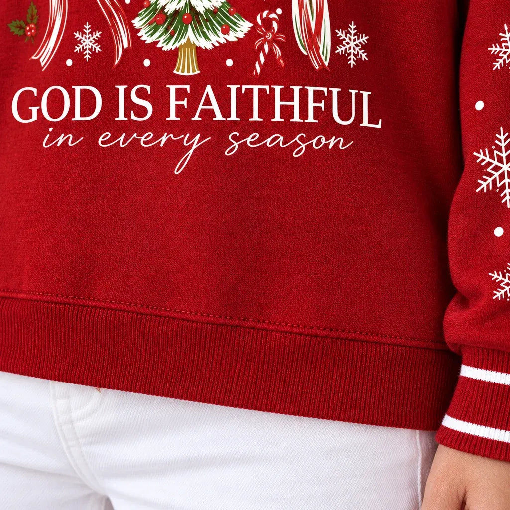 Cardydony Women's Christmas Print Crew Neck Long Sleeve Casual Sweatshirt