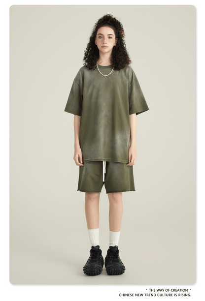 Cardydony Women's Shadow Drop Shoulder Tee | Vintage Wash Streetwear