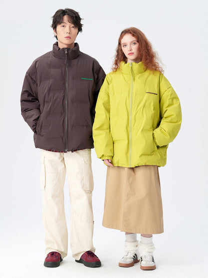 Cardydony "Impressionism" Print Stand Collar Down Jacket