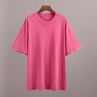 Cardydony Women's Vintage Washed Cotton Oversized T Shirts