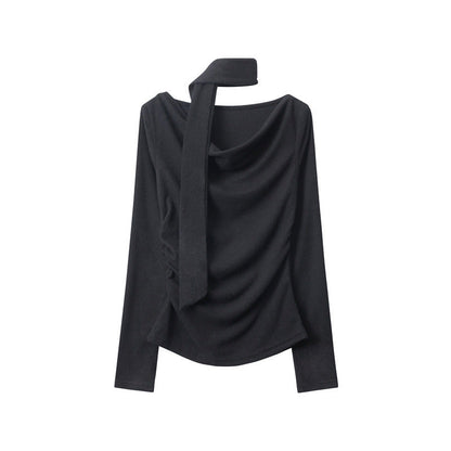 Cardydony Women's Chic Wrap Top | Off Shoulder Draped Blouse