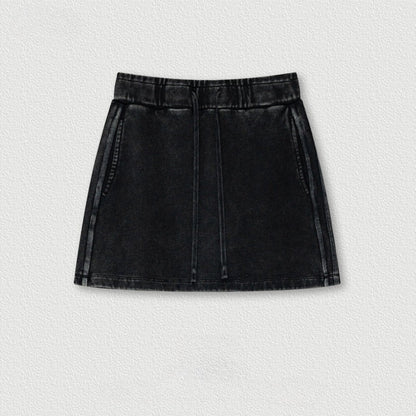 Cardydony Women's High-Waist Cotton Mini Skirt | Vintage Wash Collection