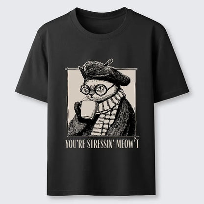 Cardydony Cat Café：sip, Don’t Stress Classic T-shirt