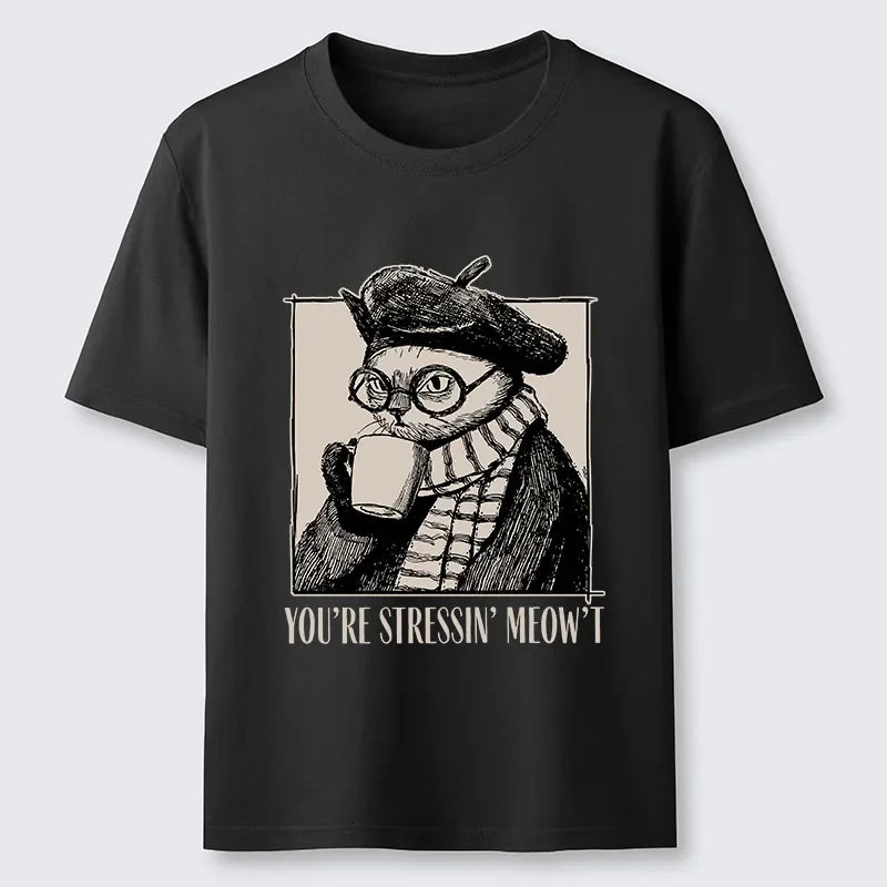 Cardydony Cat Café：sip, Don’t Stress Classic T-shirt