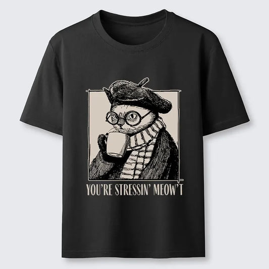 Cardydony Cat Café：sip, Don’t Stress Classic T-shirt