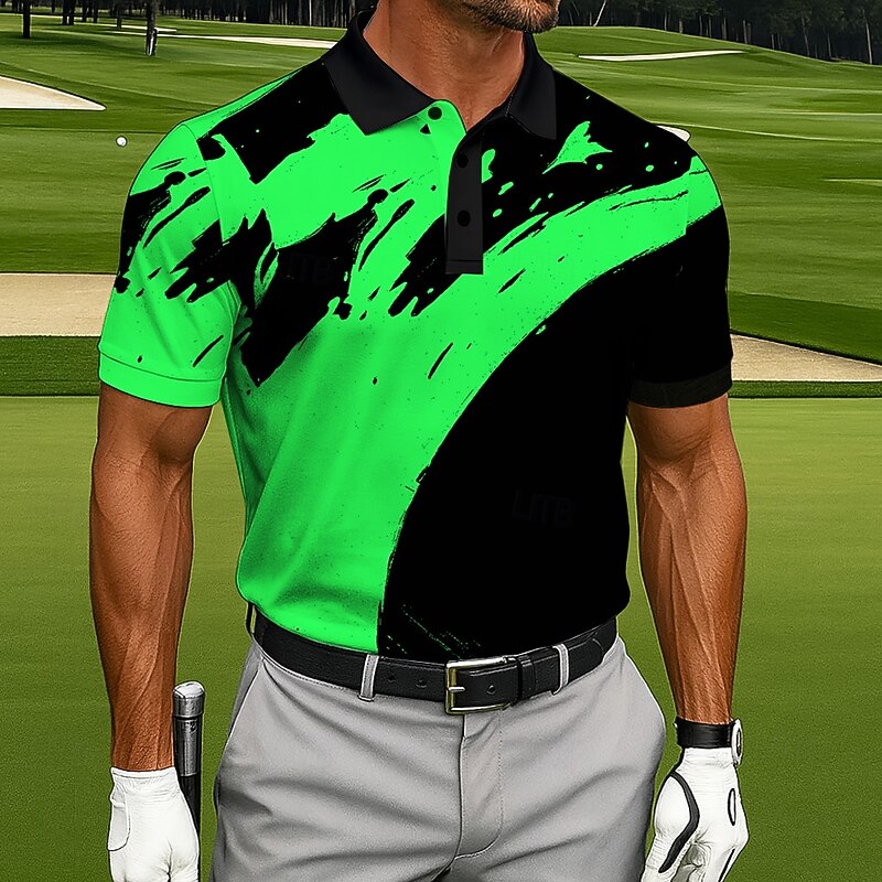 Cardydony Men's Color Block Golf Sports Polo Shirt