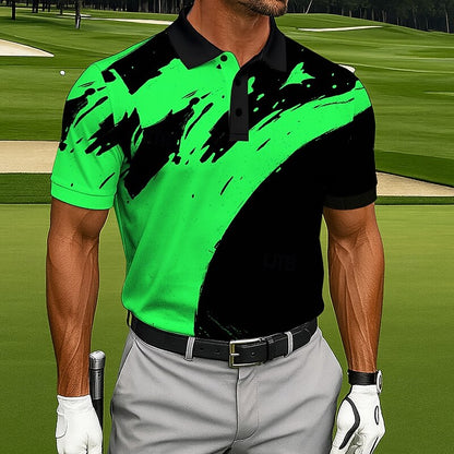 Cardydony Men's Color Block Golf Sports Polo Shirt