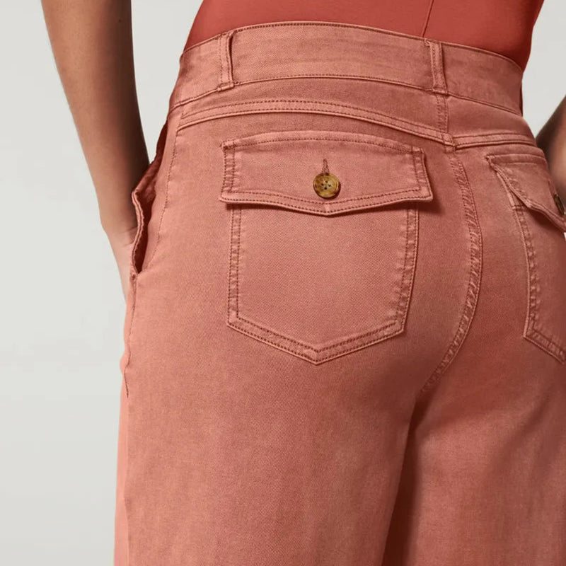Cardydony Stretch Twill Cropped Wide Leg Pant