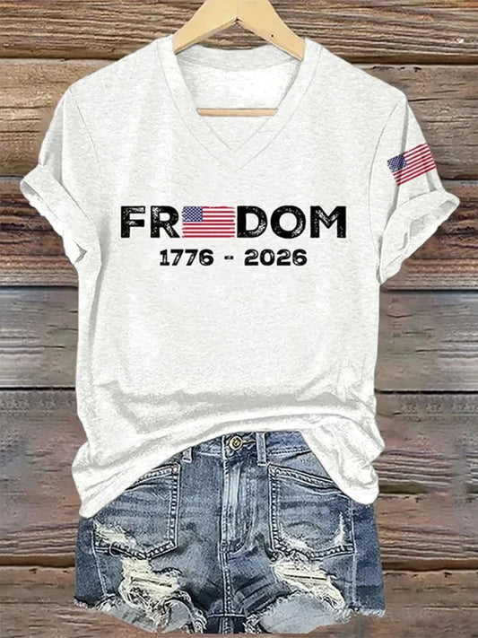 Cardydony Women's 250th Anniversary Print T-shirt