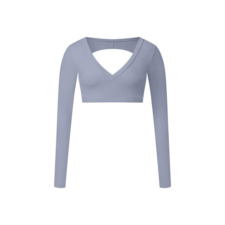 Cardydony Women's V-Neck Long Sleeve Active Top