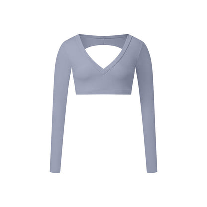 Cardydony Women's V-Neck Long Sleeve Active Top