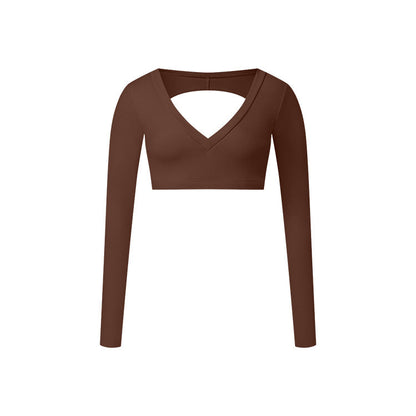 Cardydony Women's V-Neck Long Sleeve Active Top