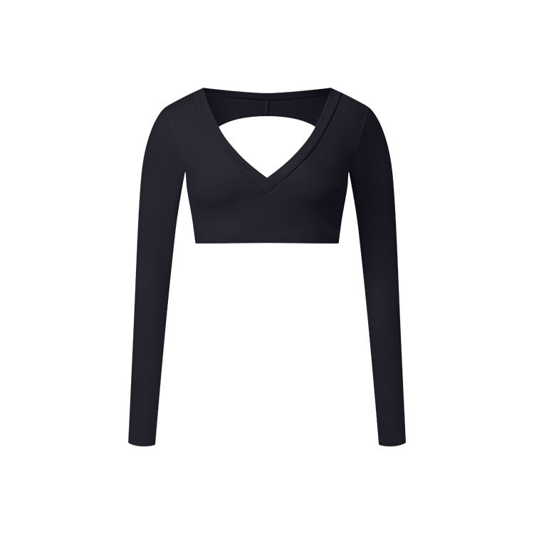 Cardydony Women's V-Neck Long Sleeve Active Top