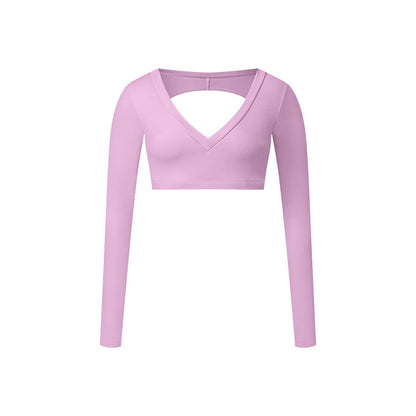 Cardydony Women's V-Neck Long Sleeve Active Top