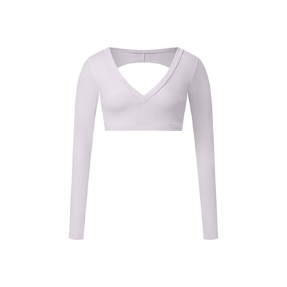 Cardydony Women's V-Neck Long Sleeve Active Top