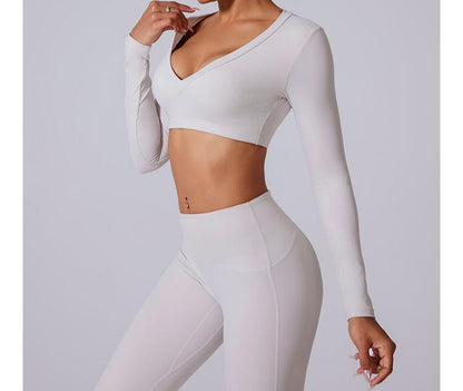 Cardydony Women's V-Neck Long Sleeve Active Top